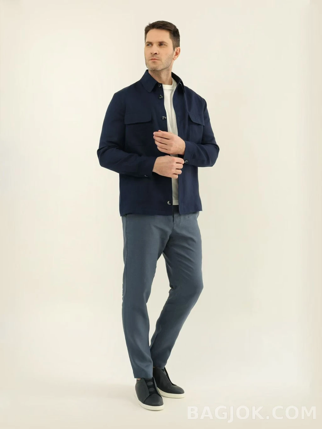 로로피아나 Loro Piana 린넨 오버셔츠 자켓 상세 이미지