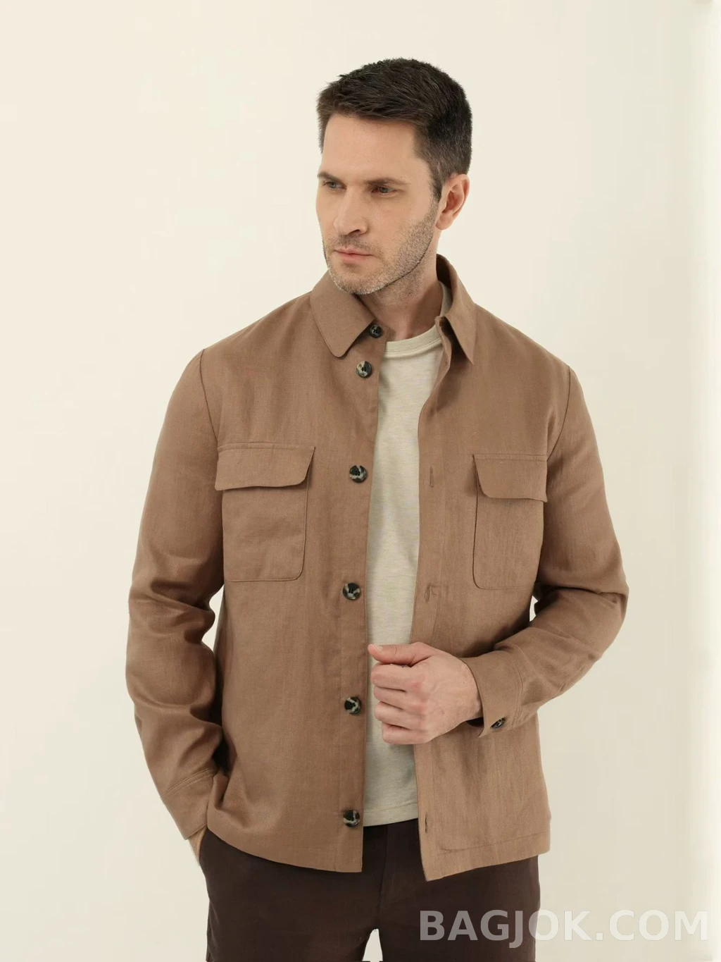 로로피아나 Loro Piana 린넨 오버셔츠 자켓 상세 이미지