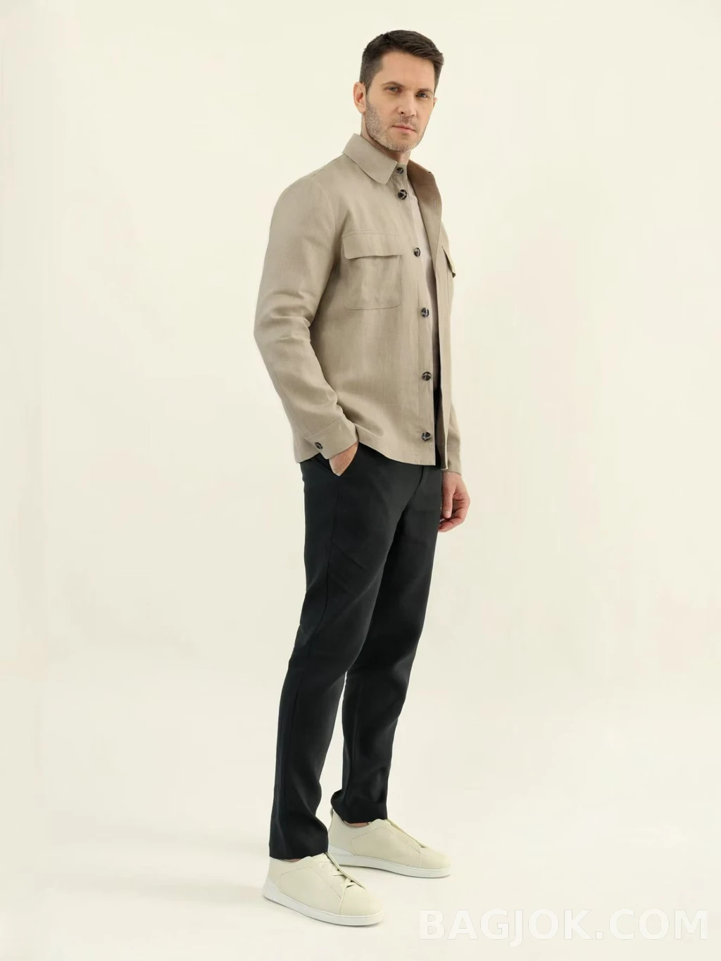 로로피아나 Loro Piana 린넨 오버셔츠 자켓 상세 이미지