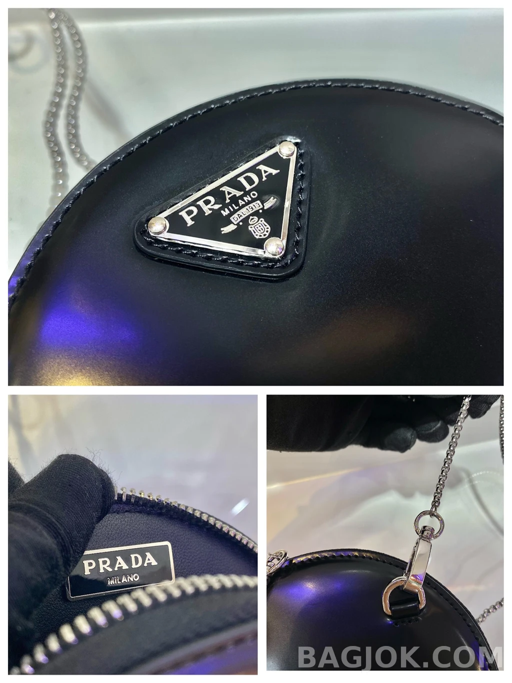 프라다 Prada 미니 라운드 코인 파우치 상세 이미지