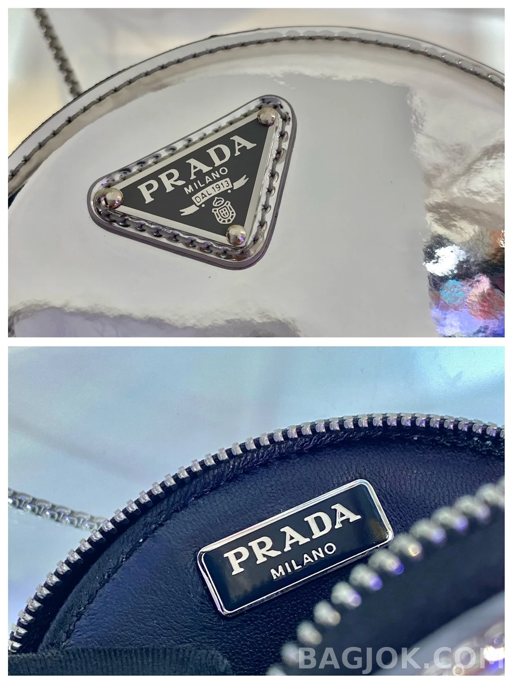 프라다 Prada 미니 라운드 코인 파우치 페이던트 상세 이미지