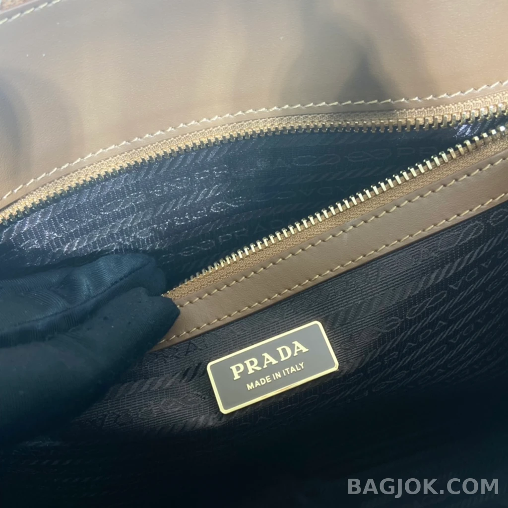 프라다 Prada 자수 패브릭 라지 토프백 사피아노 상세 이미지