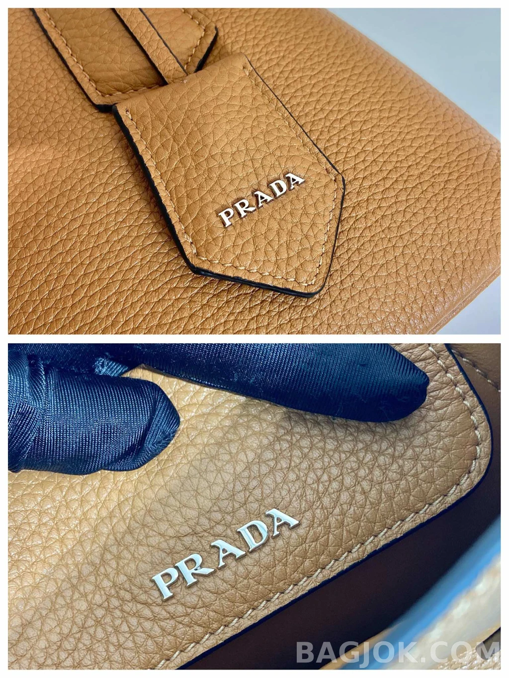 프라다 Prada 더블 쇼퍼백 디어그레인 상세 이미지