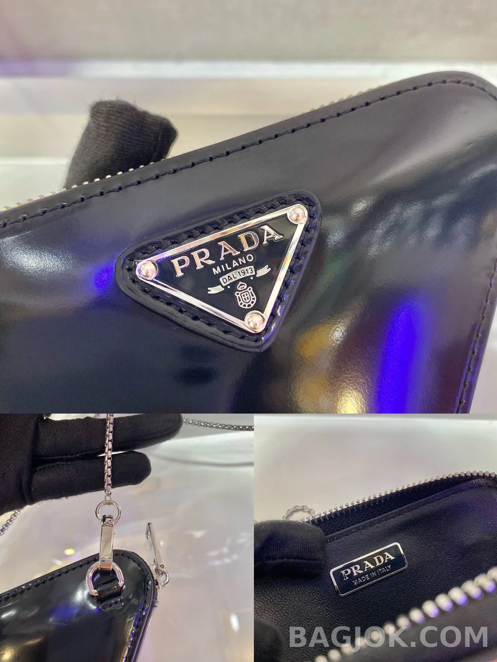 프라다 Prada 하트 미니 파우치 페이던트 상세 이미지