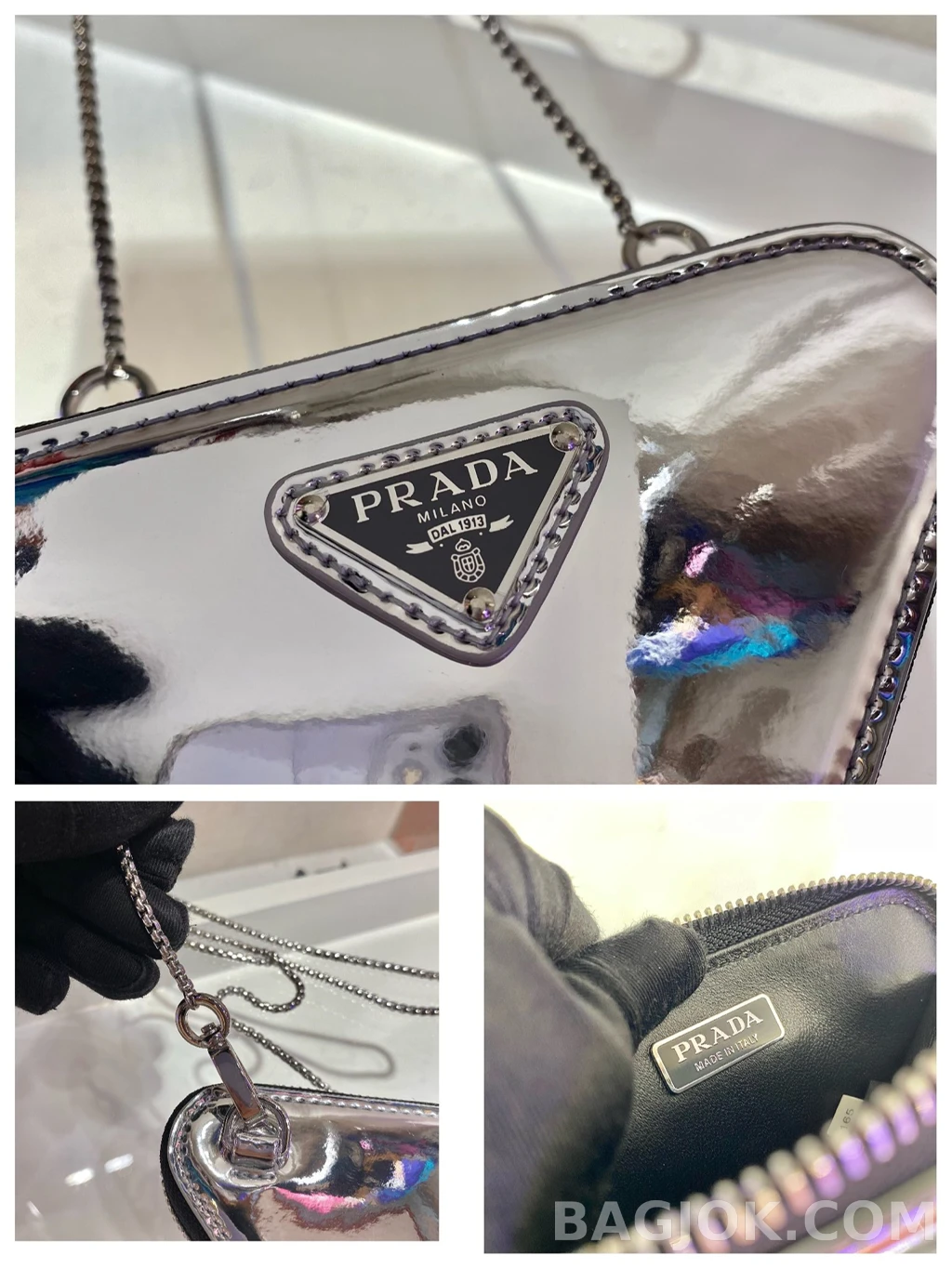 프라다 Prada 하트 미니 파우치 페이던트 상세 이미지