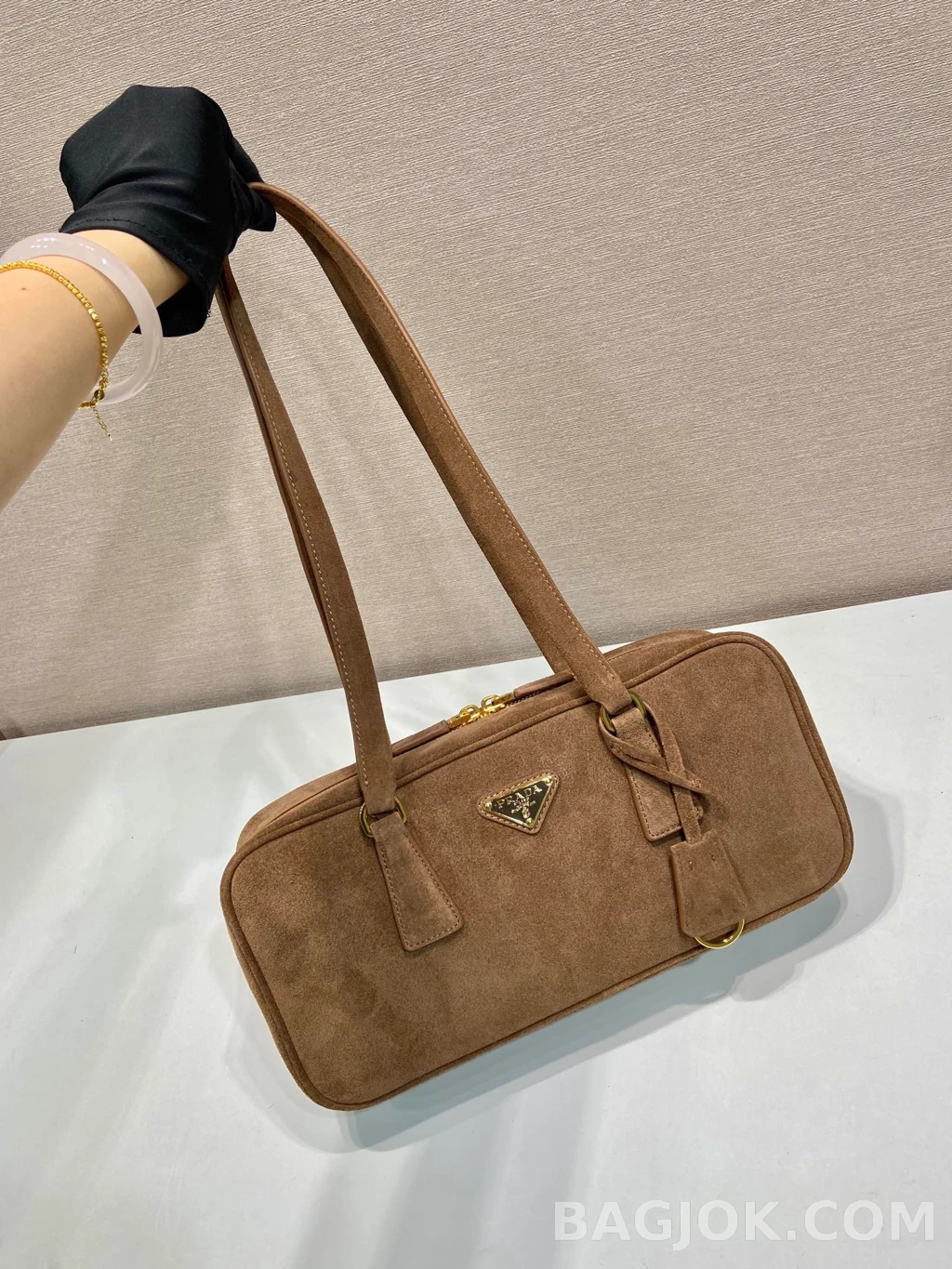 프라다 Prada 빈티지 숄더백 스웨이드 상세 이미지