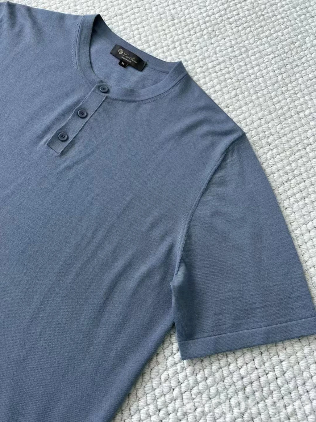 로로피아나 Loro Piana 헨리넥 니트 반팔 상세 이미지
