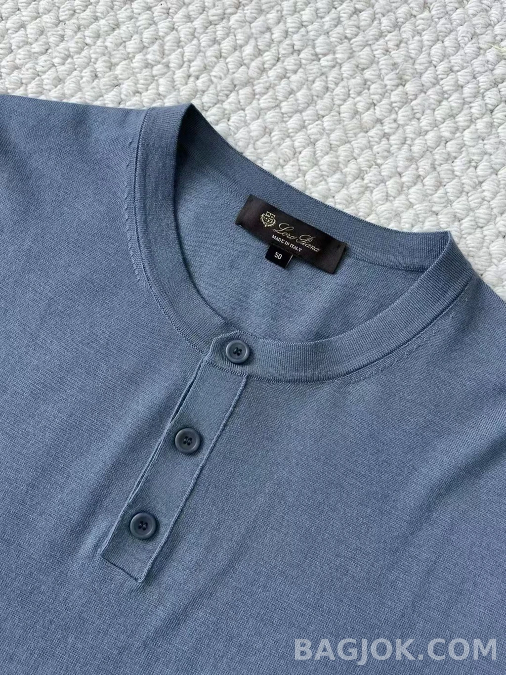 로로피아나 Loro Piana 헨리넥 니트 반팔 상세 이미지