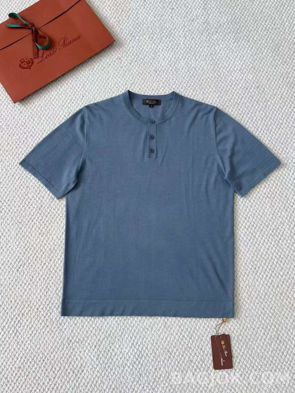 로로피아나 Loro Piana 헨리넥 니트 반팔 상세 이미지