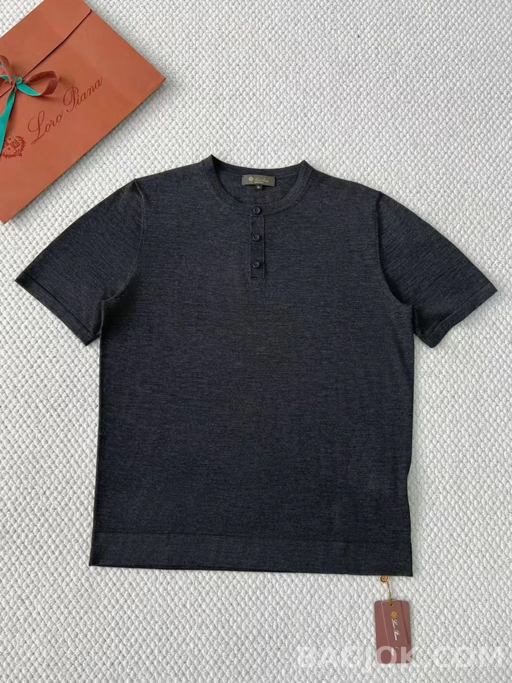 로로피아나 Loro Piana 헨리넥 니트 반팔 상세 이미지