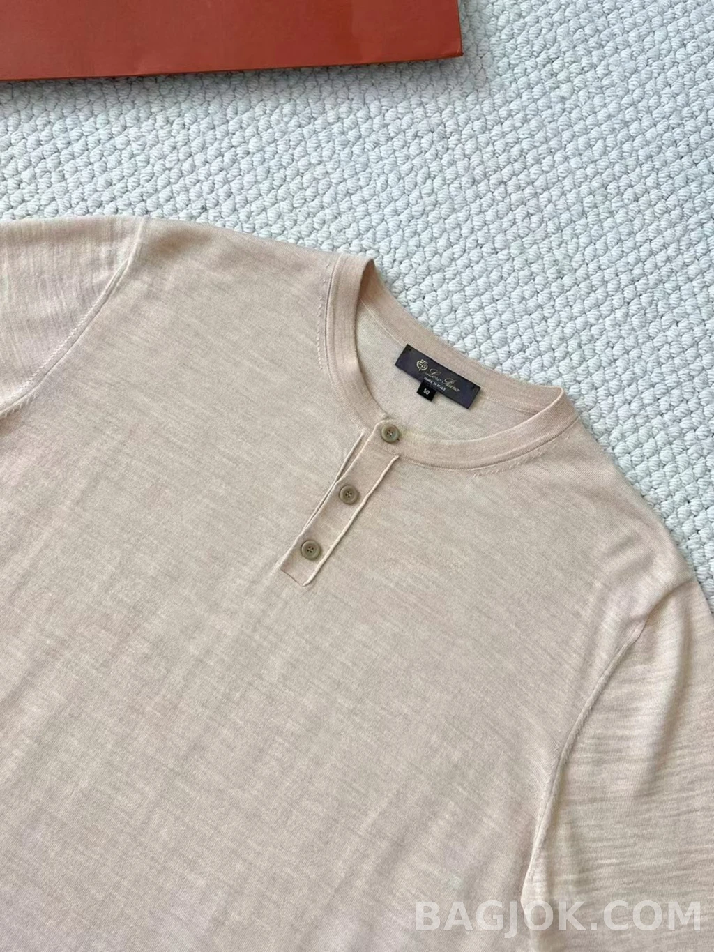 로로피아나 Loro Piana 헨리넥 니트 반팔 상세 이미지