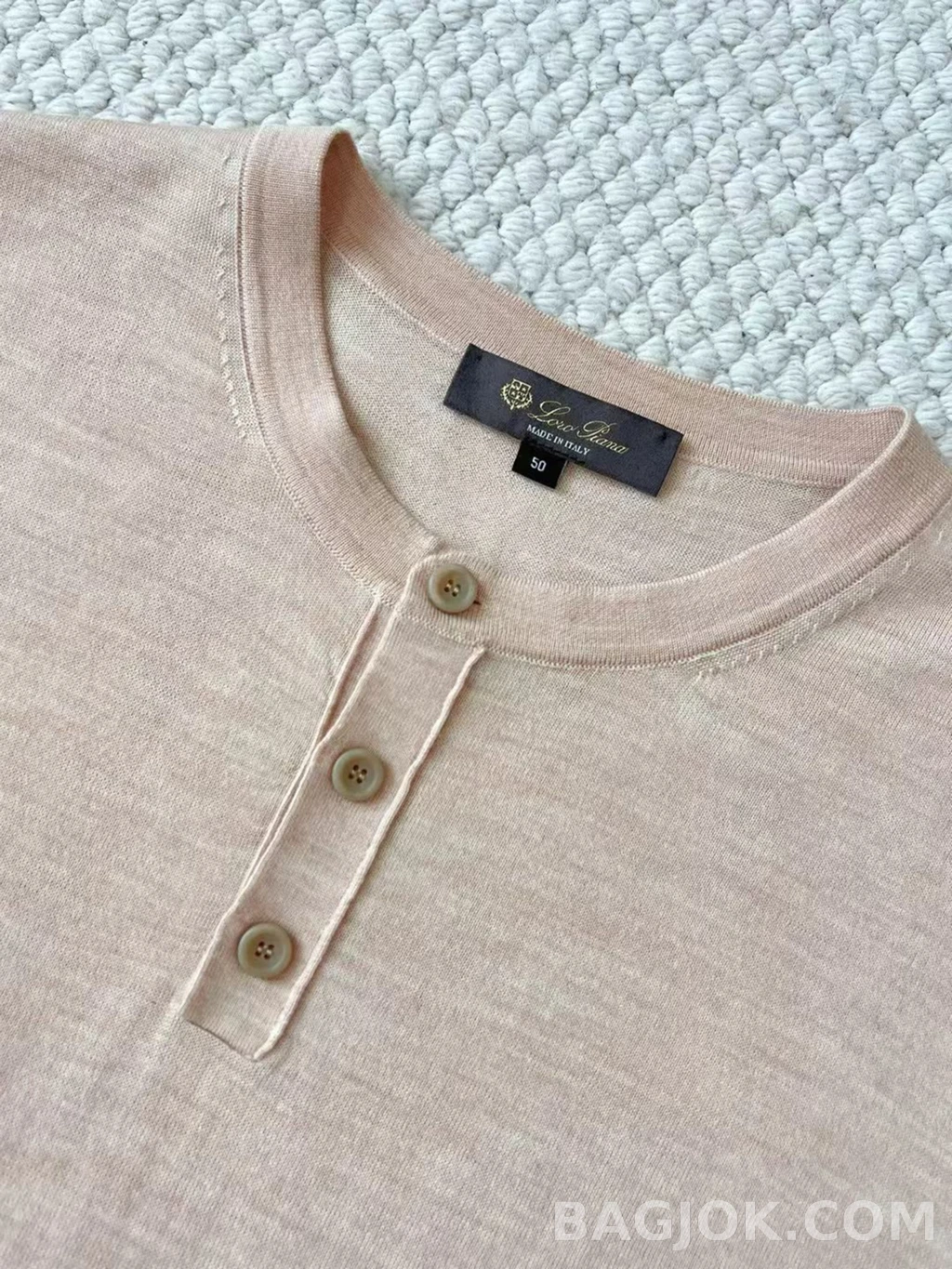로로피아나 Loro Piana 헨리넥 니트 반팔 상세 이미지
