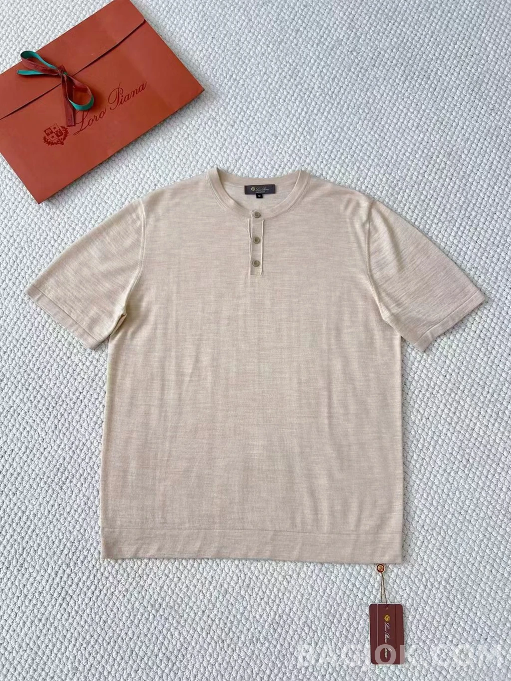 로로피아나 Loro Piana 헨리넥 니트 반팔 상세 이미지