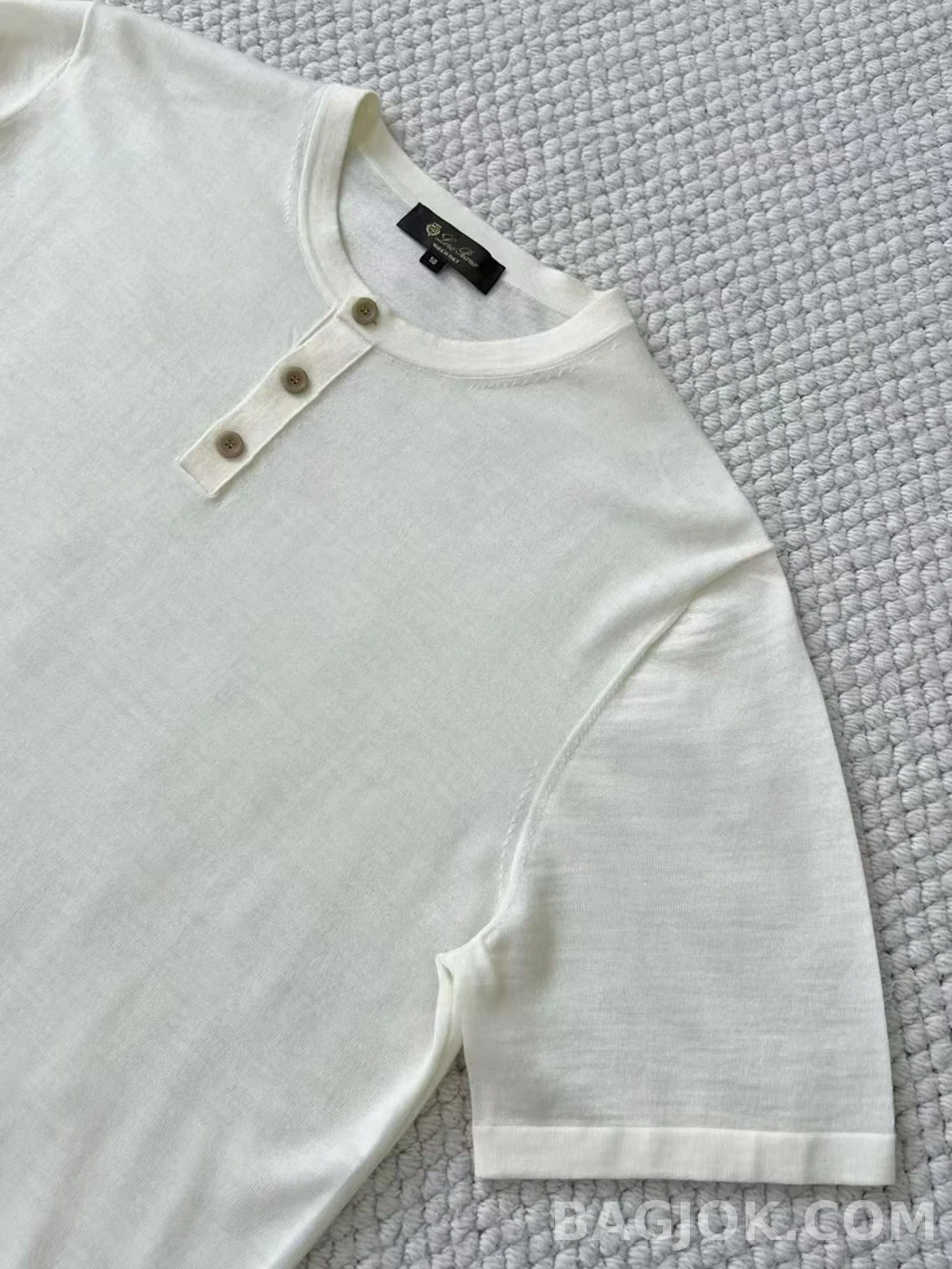로로피아나 Loro Piana 헨리넥 니트 반팔 상세 이미지
