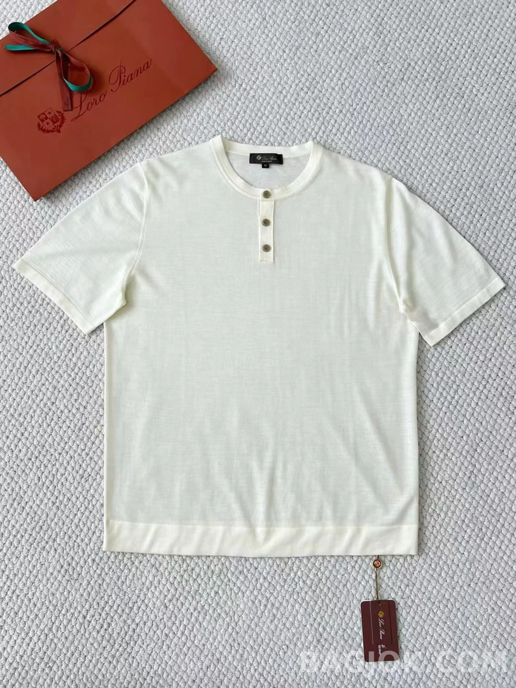 로로피아나 Loro Piana 헨리넥 니트 반팔 상세 이미지