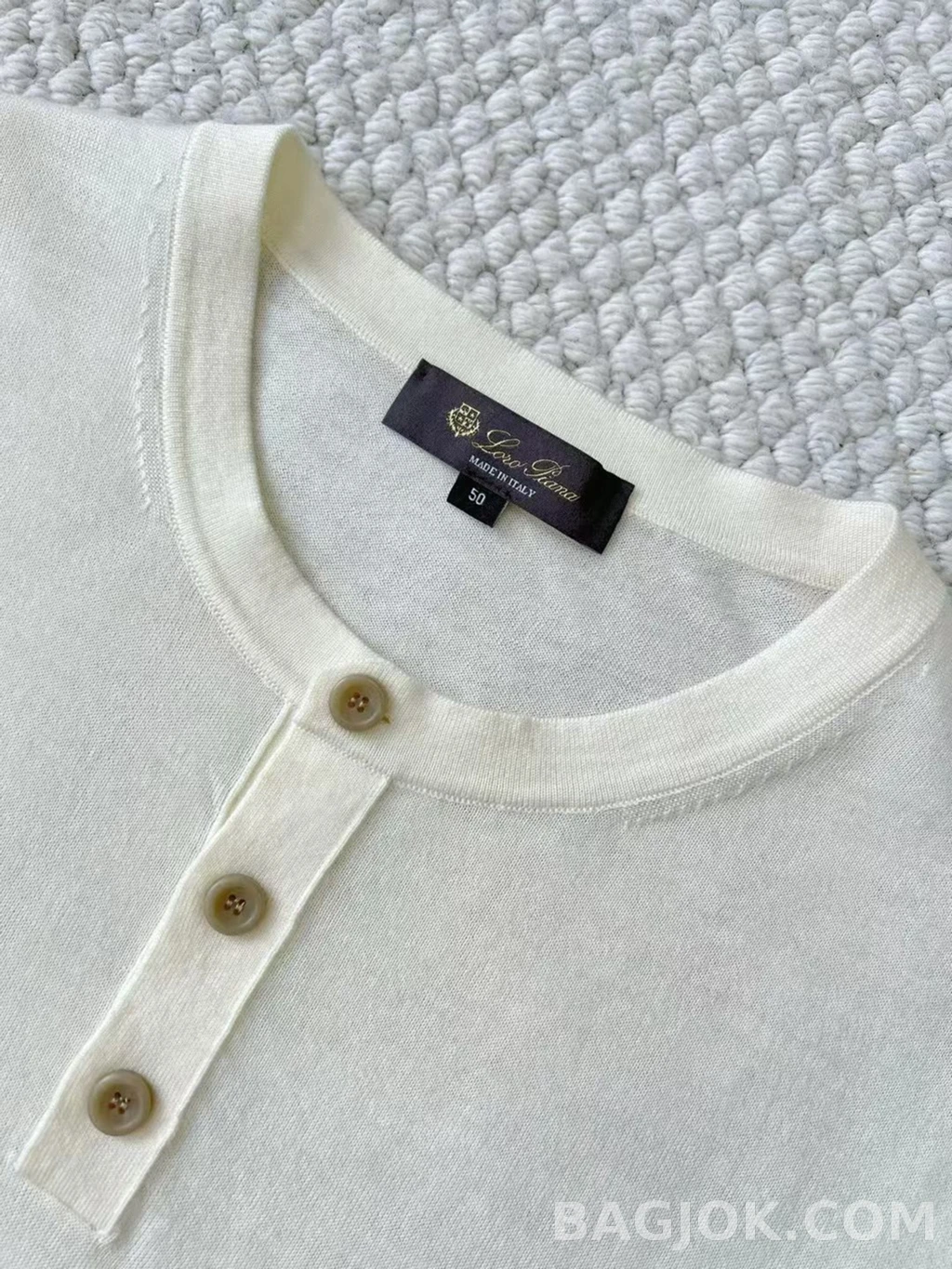 로로피아나 Loro Piana 헨리넥 니트 반팔 상세 이미지