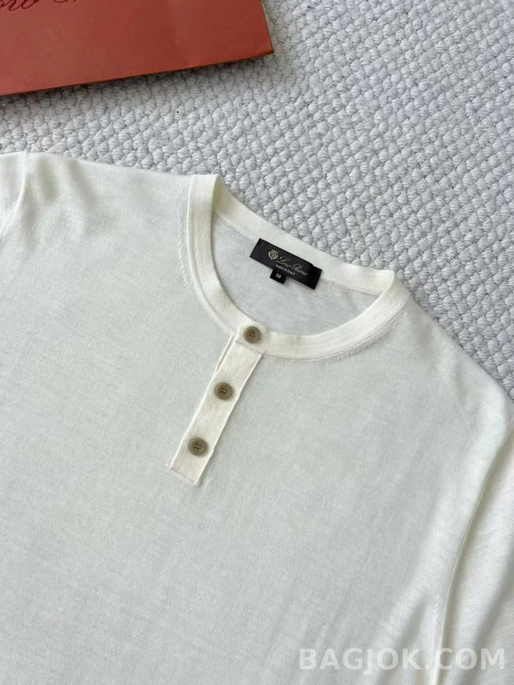 로로피아나 Loro Piana 헨리넥 니트 반팔 상세 이미지