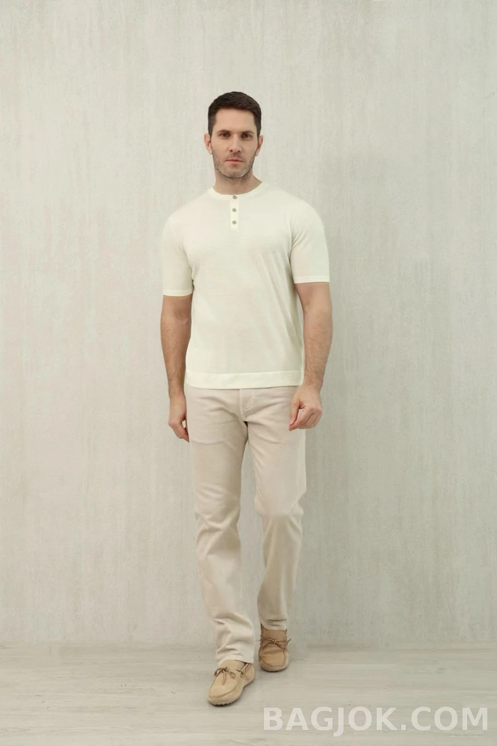 로로피아나 Loro Piana 헨리넥 니트 반팔 상세 이미지