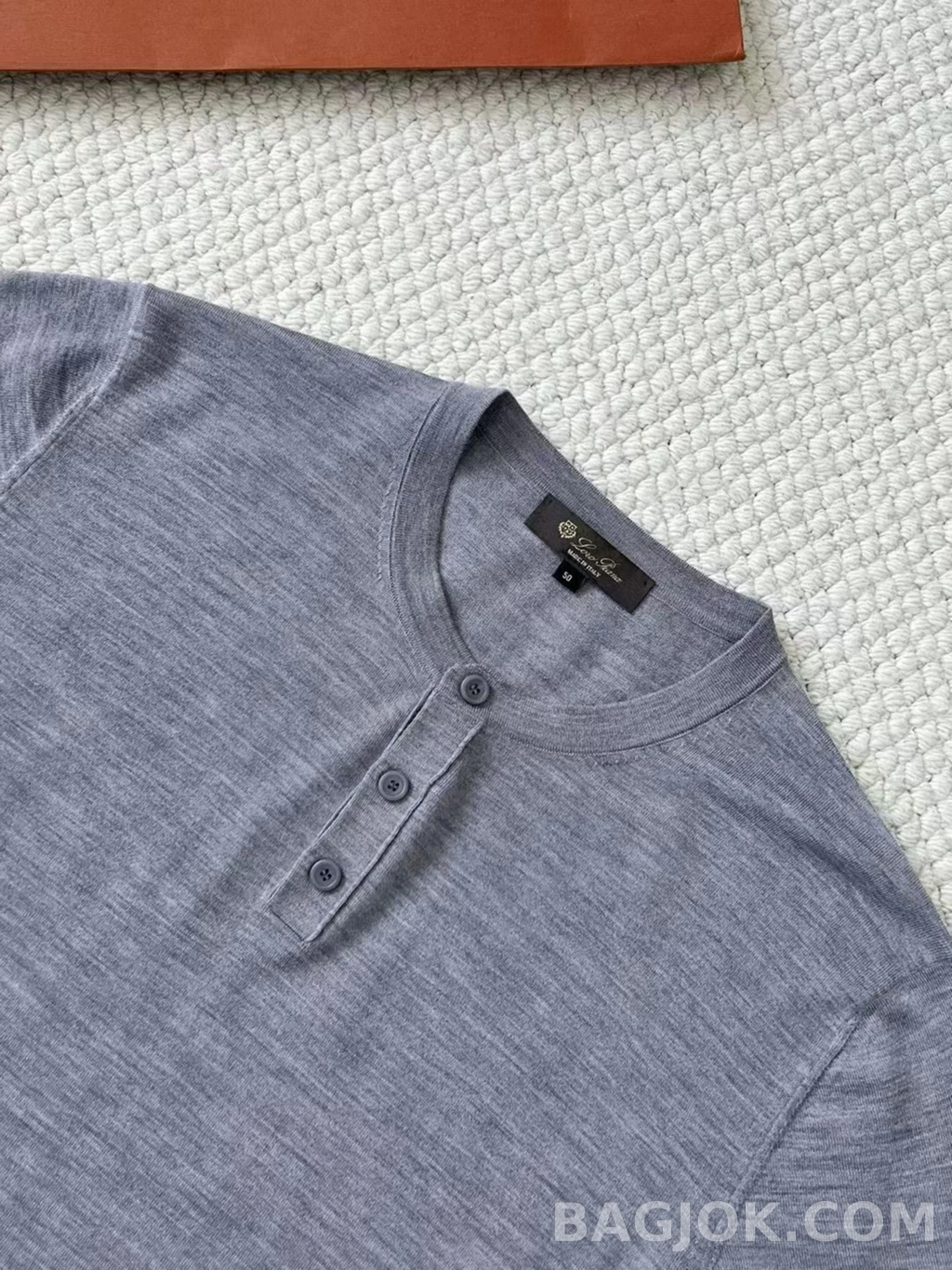로로피아나 Loro Piana 헨리넥 니트 반팔 상세 이미지