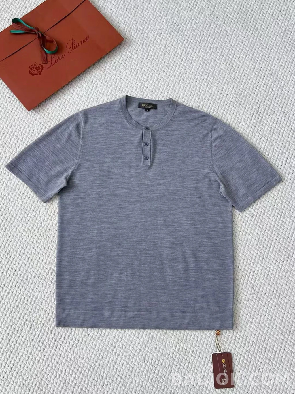 로로피아나 Loro Piana 헨리넥 니트 반팔 상세 이미지