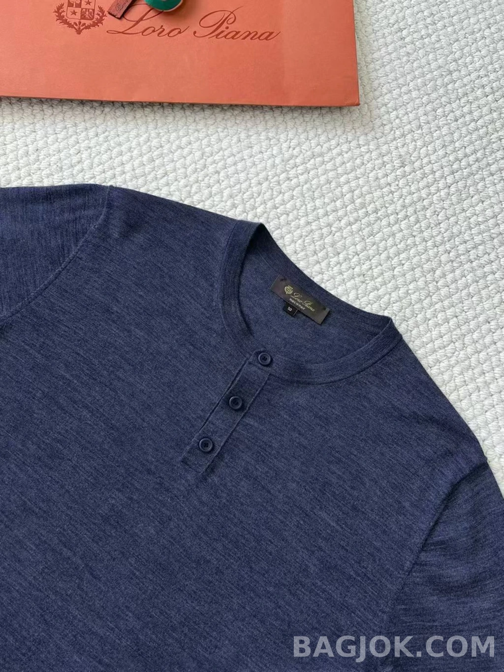 로로피아나 Loro Piana 헨리넥 니트 반팔 상세 이미지