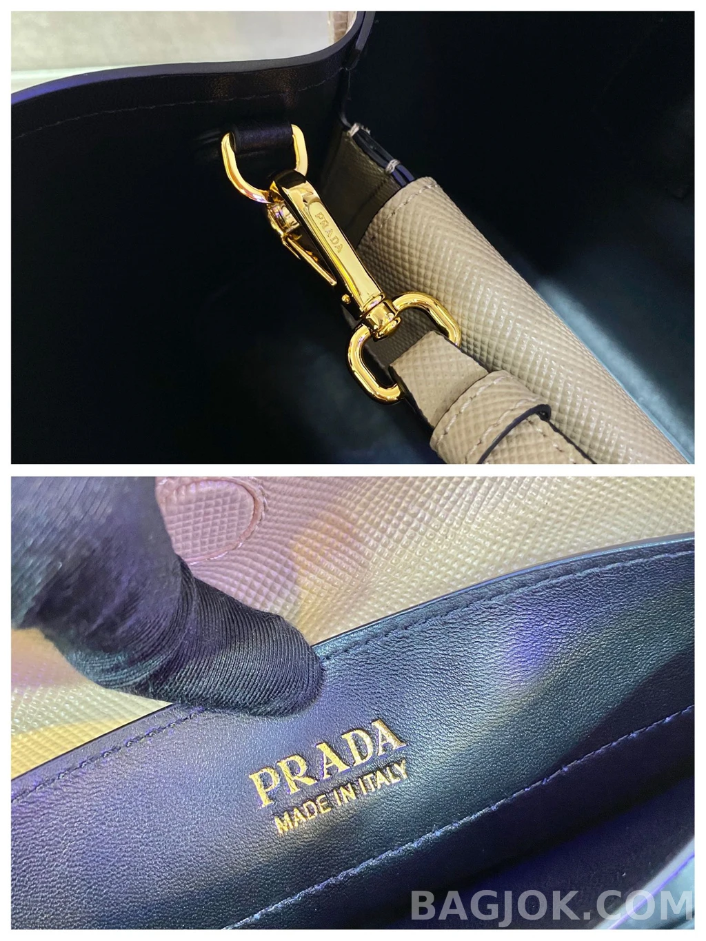 프라다 Prada 클래식 그레인 레더 쇼퍼 토트백 상세 이미지
