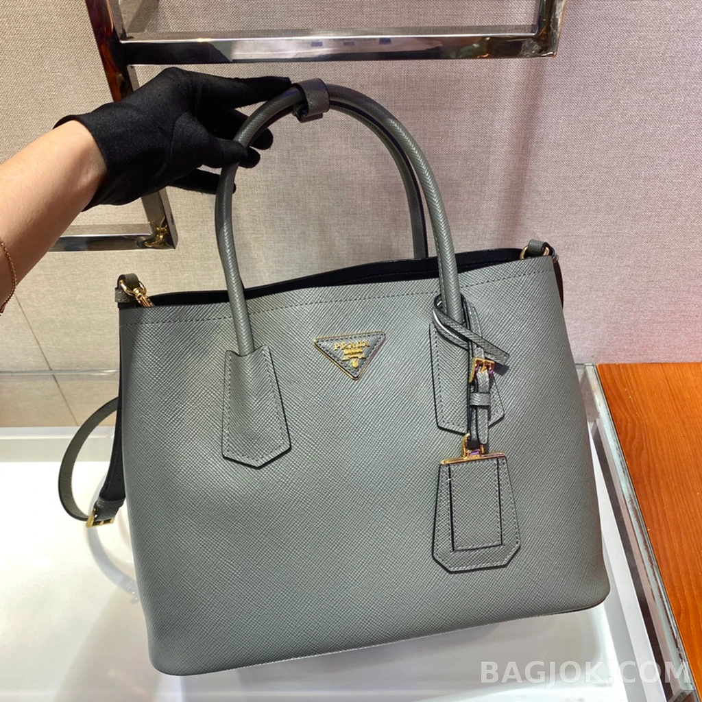프라다 Prada 클래식 그레인 레더 쇼퍼 토트백 상세 이미지