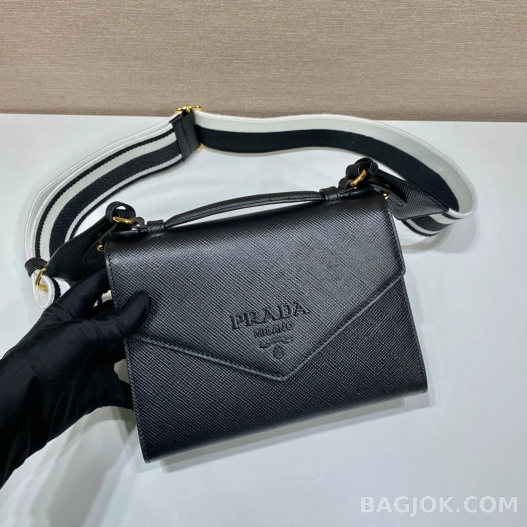 프라다 Prada 모노크롬 사피아노 크로스백 상세 이미지
