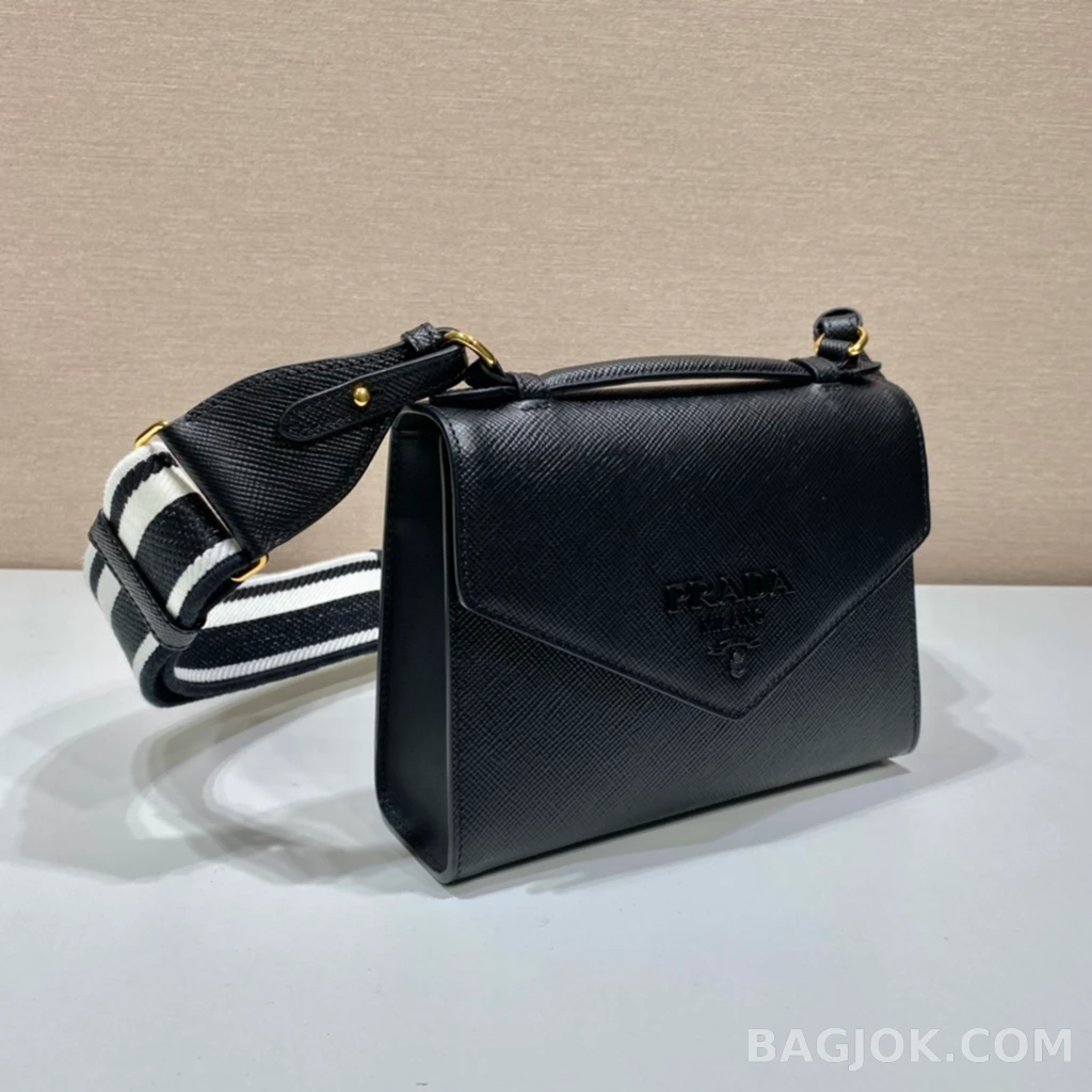 프라다 Prada 모노크롬 사피아노 크로스백 상세 이미지