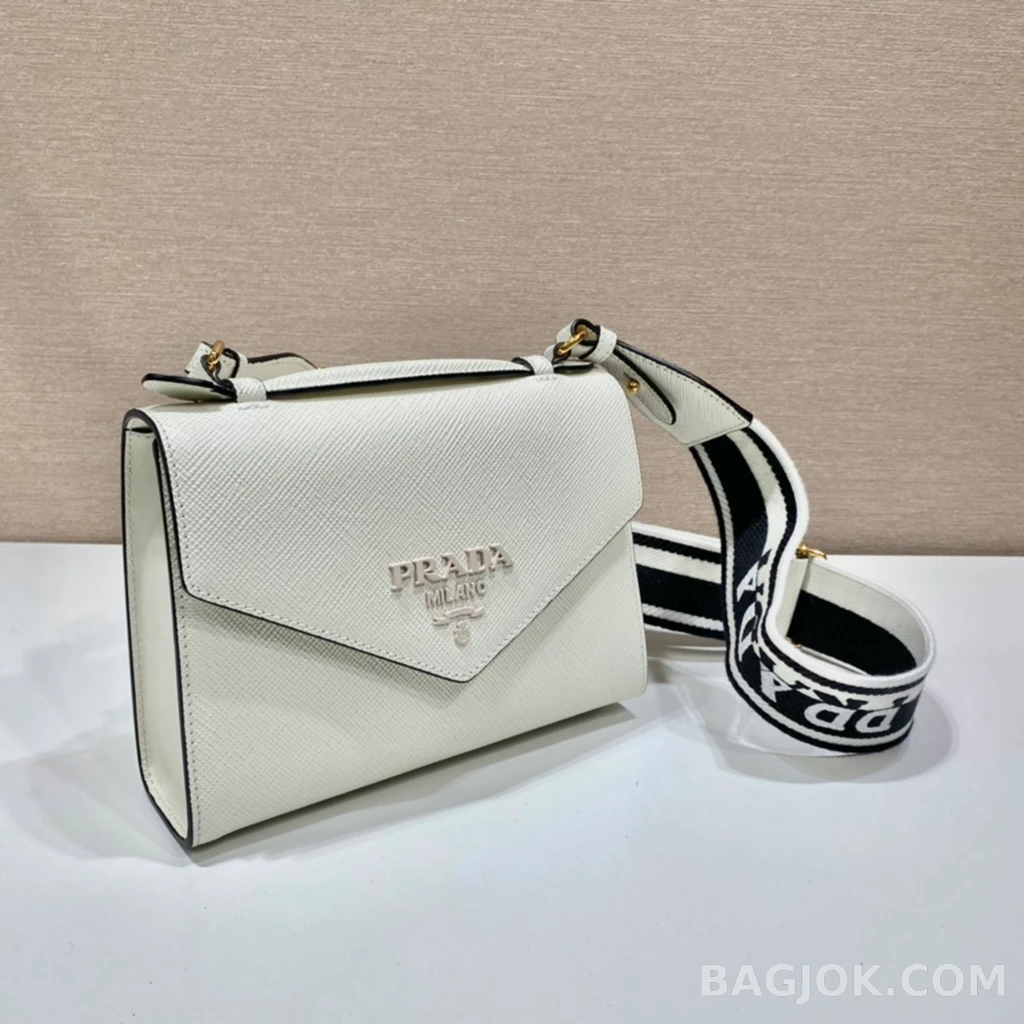 프라다 Prada 모노크롬 사피아노 크로스백 상세 이미지