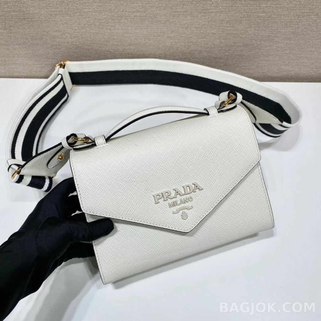 프라다 Prada 모노크롬 사피아노 크로스백 상세 이미지