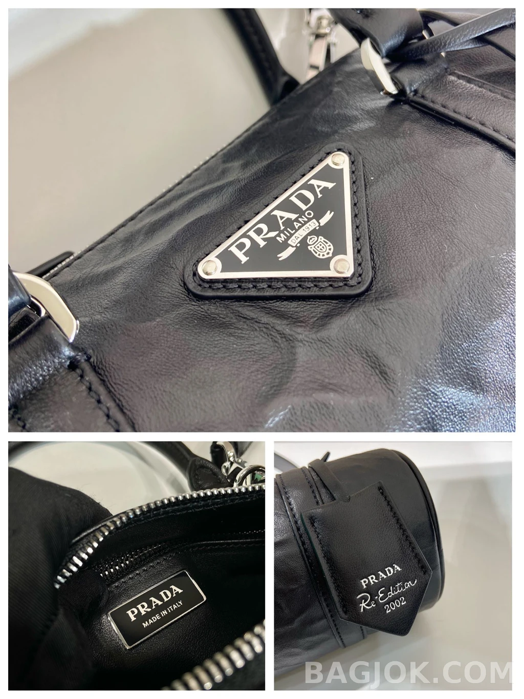 프라다 Prada 리에디션 2002 레더 미니 보스턴백 상세 이미지