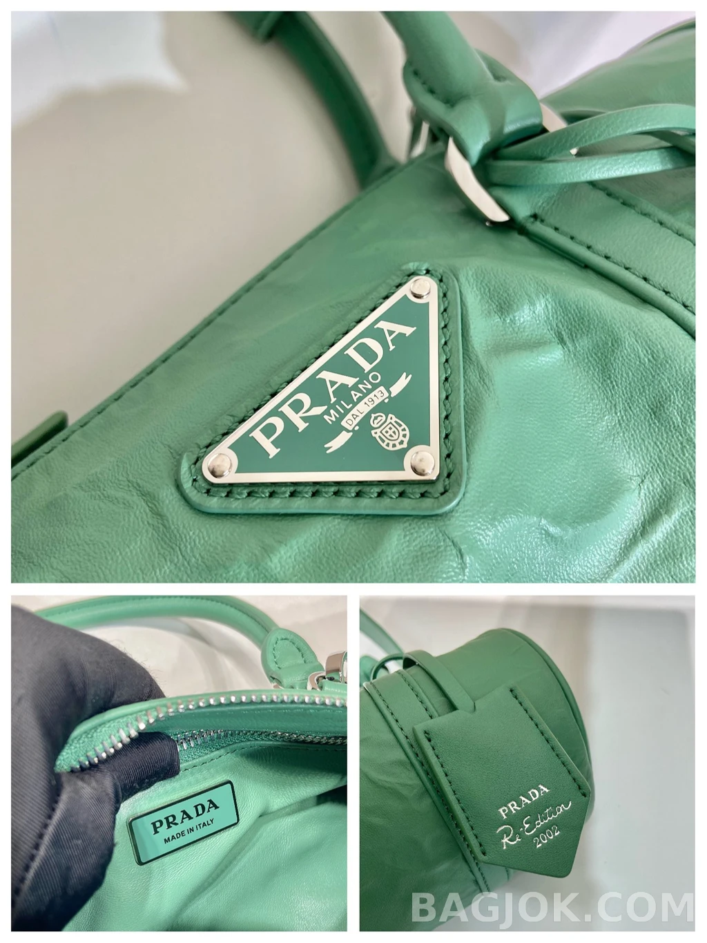 프라다 Prada 리에디션 2002 레더 미니 보스턴백 상세 이미지