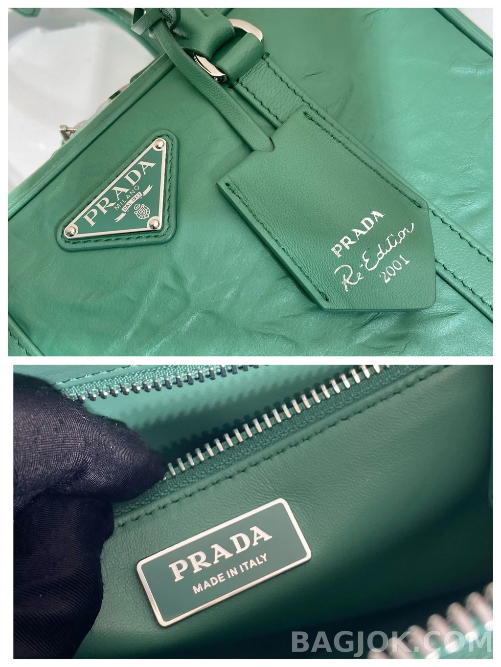 프라다 Prada 리에디션 2001 레더 보스턴백 상세 이미지
