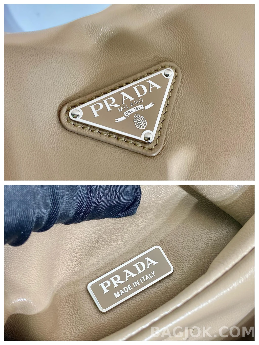 프라다 Prada 소프트 레더 라지 토트백 상세 이미지
