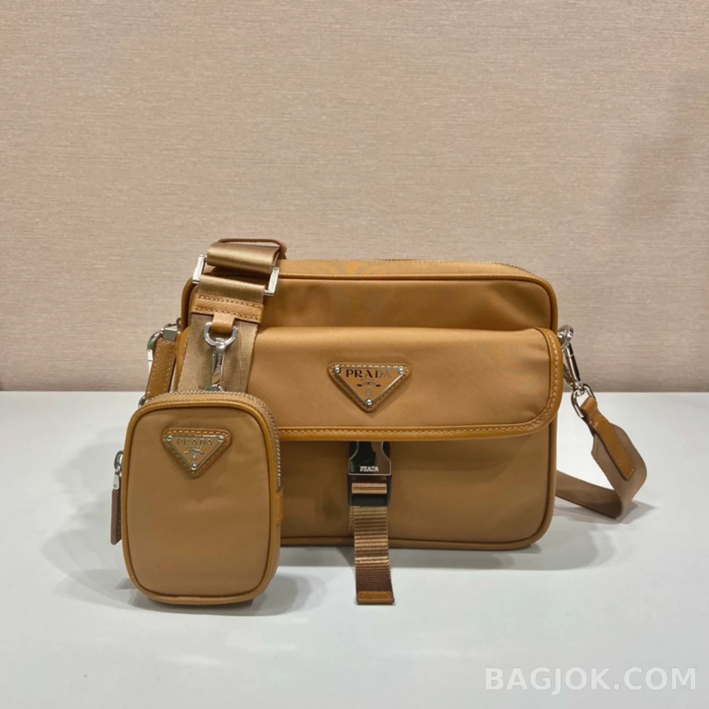 프라다 Prada 리나일론&브러시드 숄더백 상세 이미지