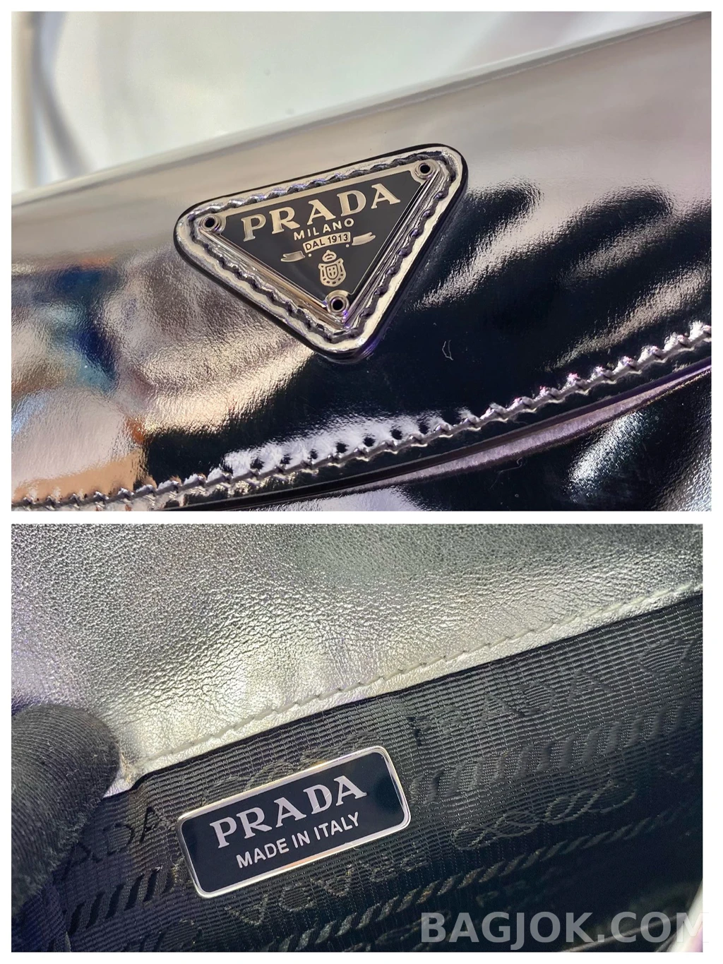 프라다 Prada 클레오 메탈릭 브러시드 미니 숄더백 상세 이미지