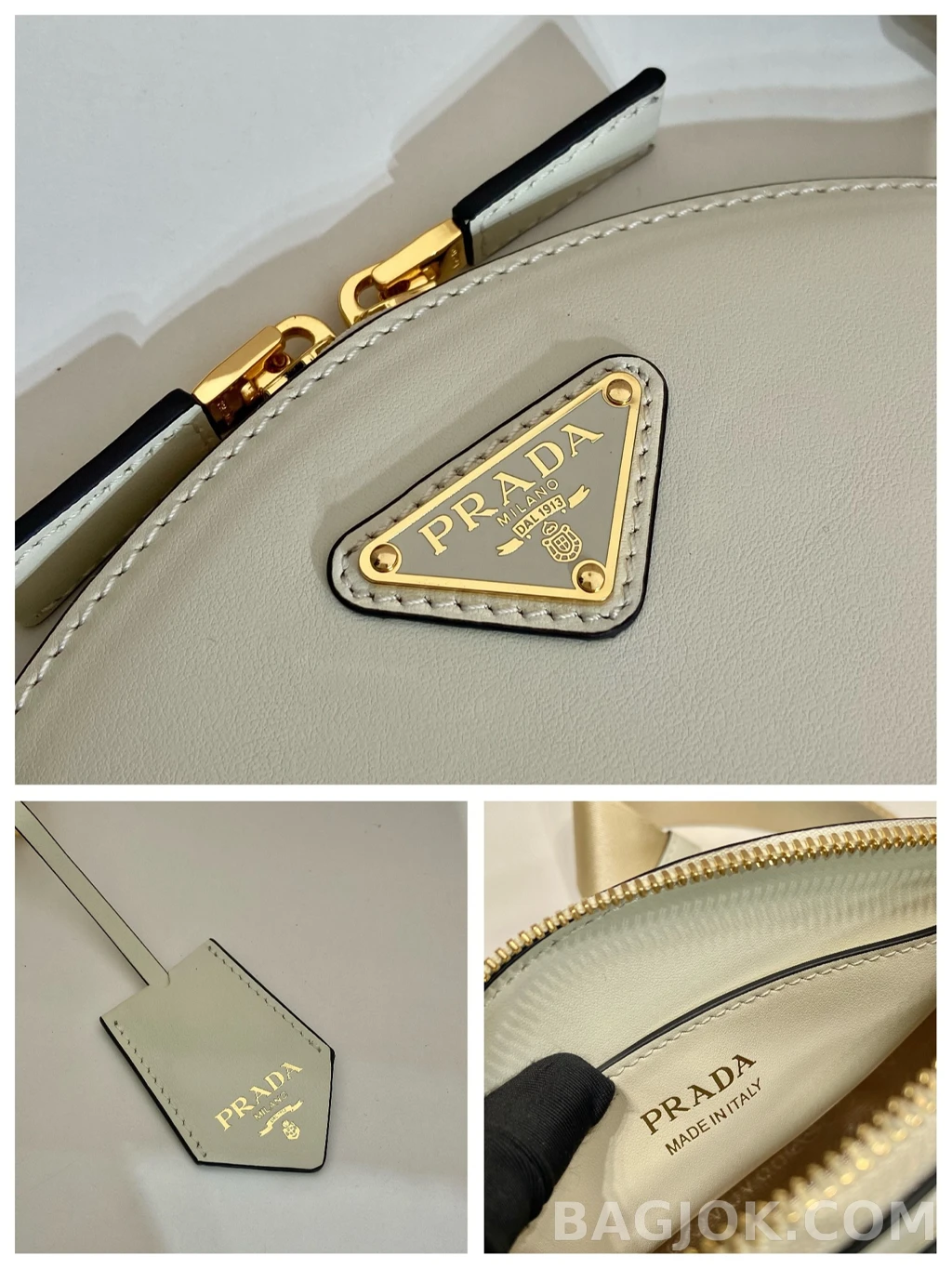 프라다 Prada 아르케 레더 하프문 크로스백 상세 이미지