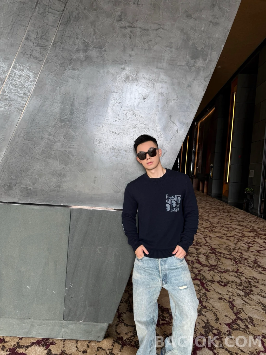 디올 디올 오블리크 포켓 니트 상세 이미지