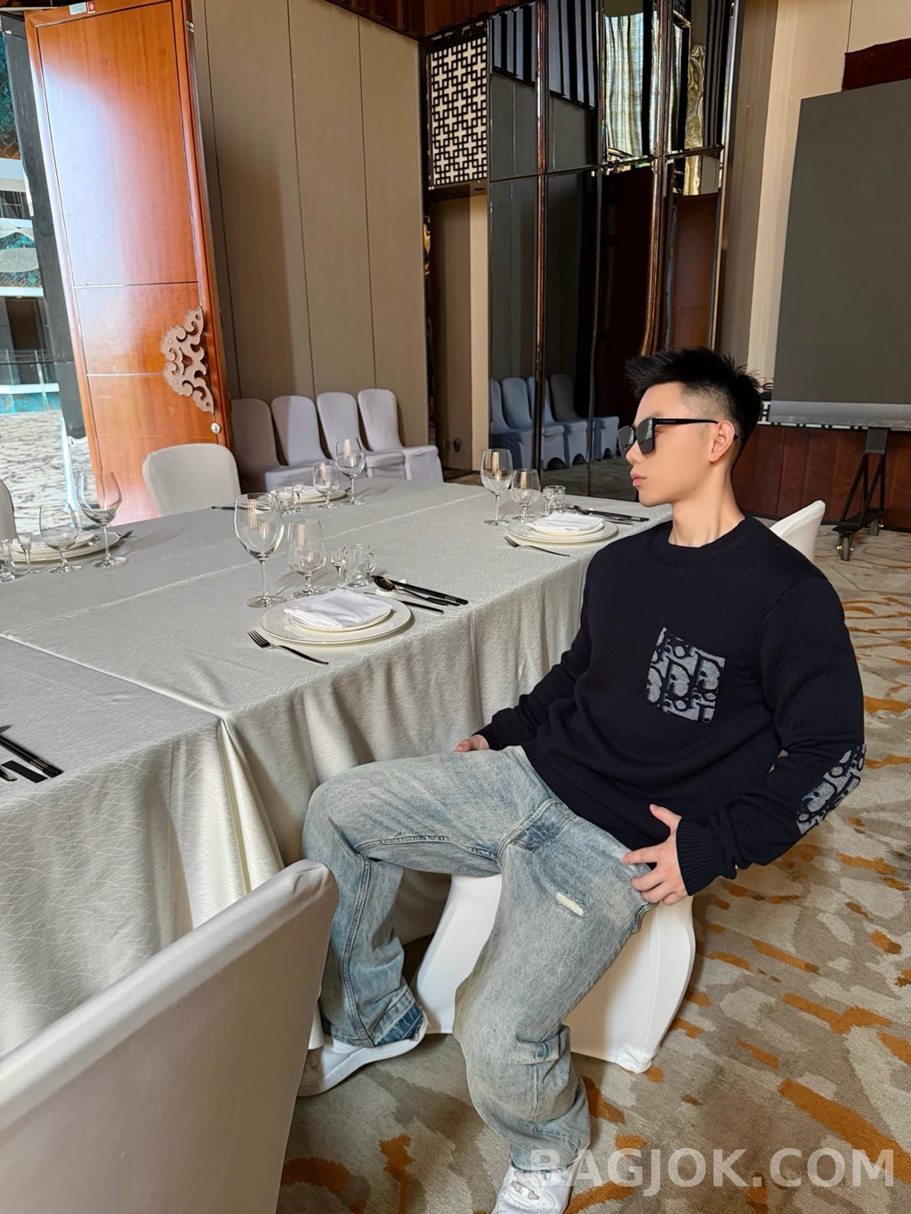 디올 디올 오블리크 포켓 니트 상세 이미지