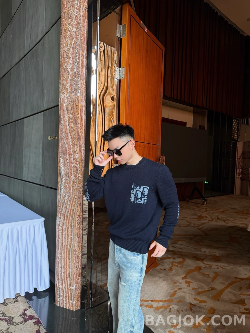 디올 디올 오블리크 포켓 니트 상세 이미지