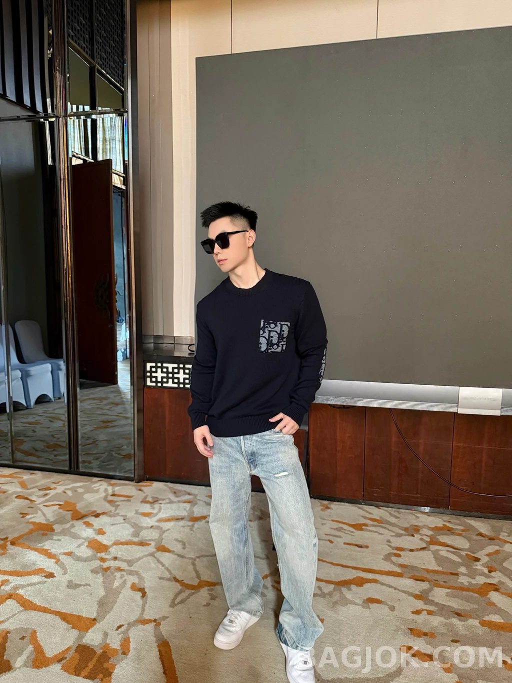 디올 디올 오블리크 포켓 니트 상세 이미지