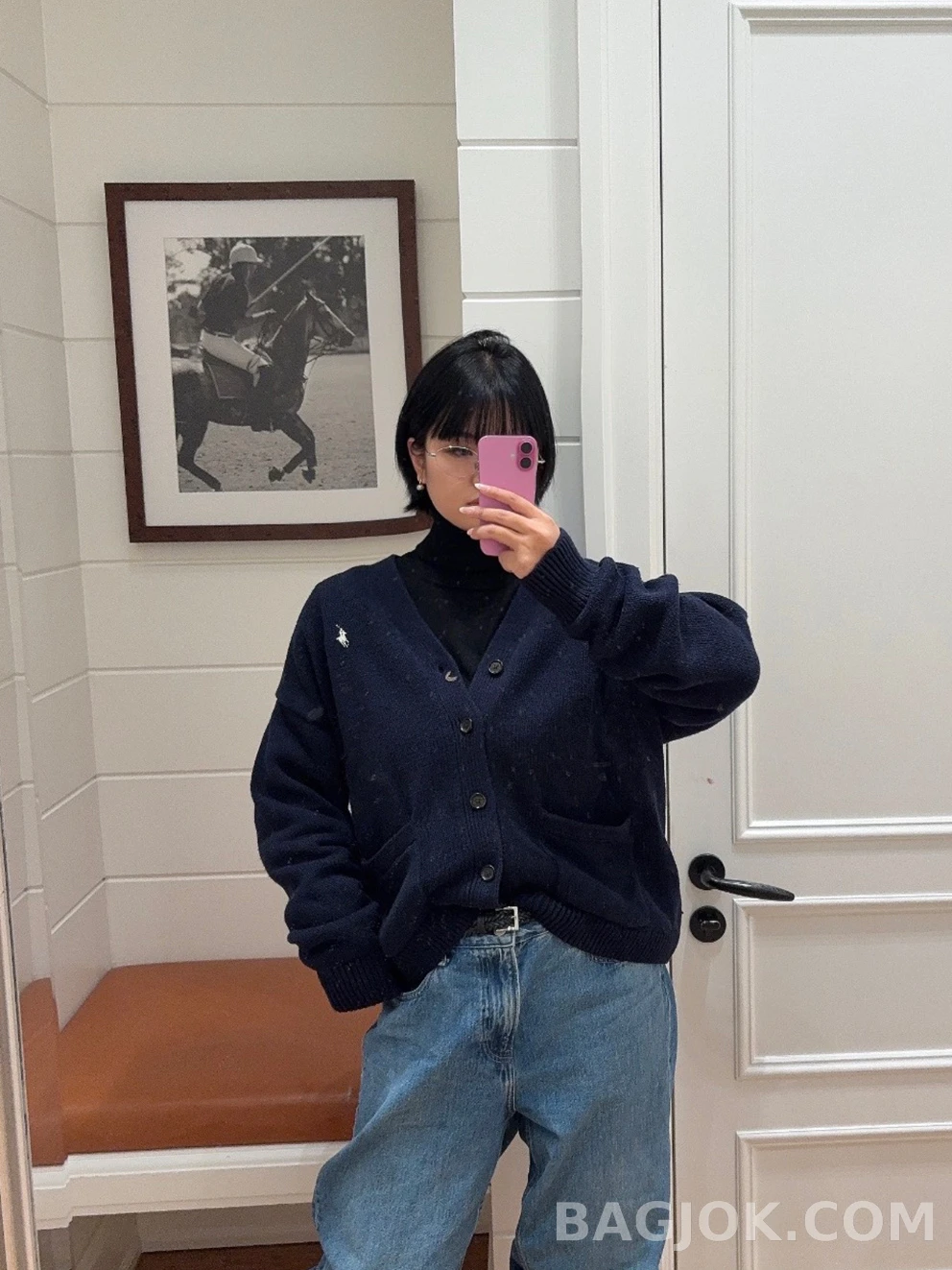 랄프로렌 랄프로렌 V넥 코튼 가디건 상세 이미지