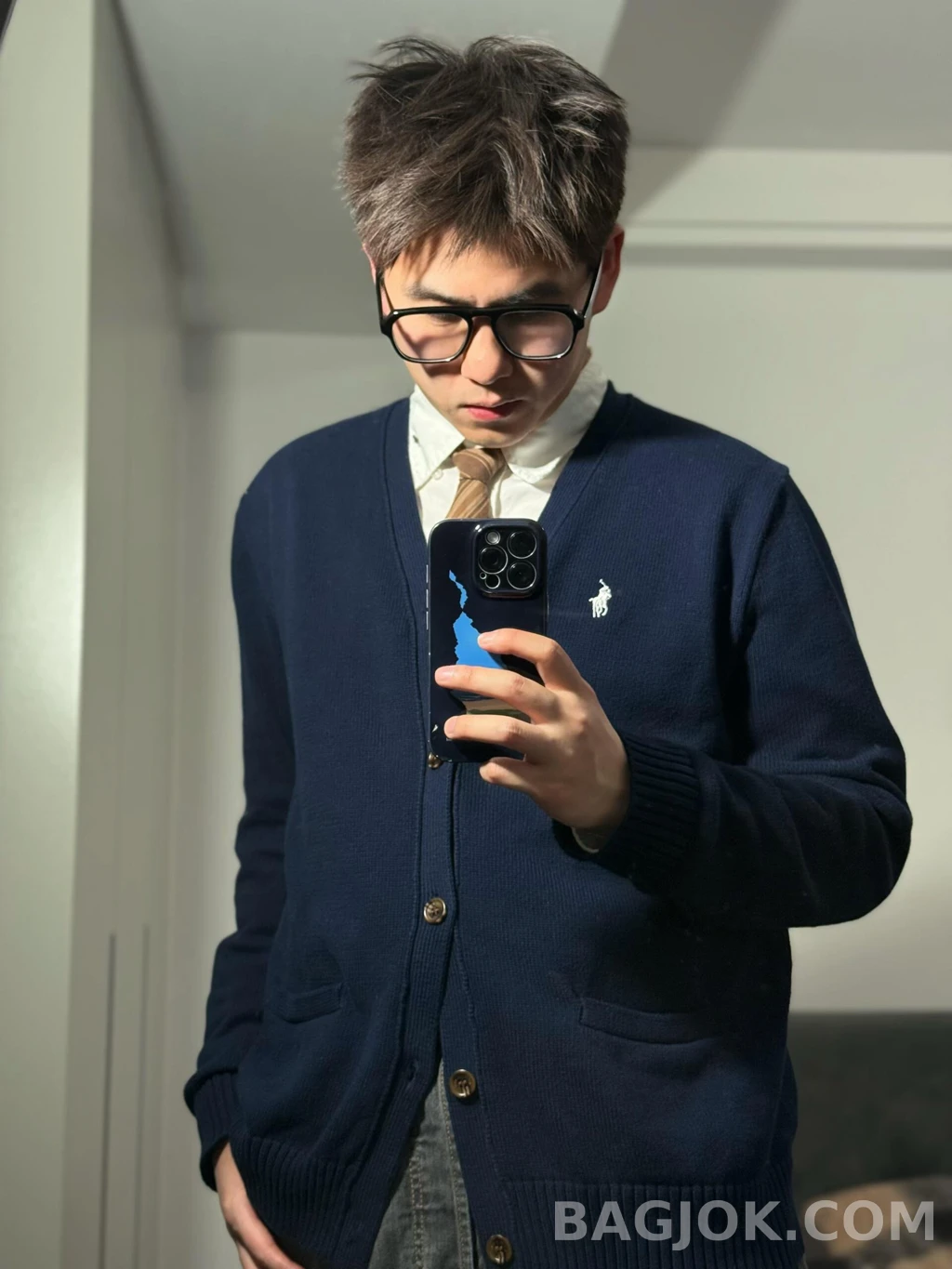 랄프로렌 랄프로렌 V넥 코튼 가디건 상세 이미지