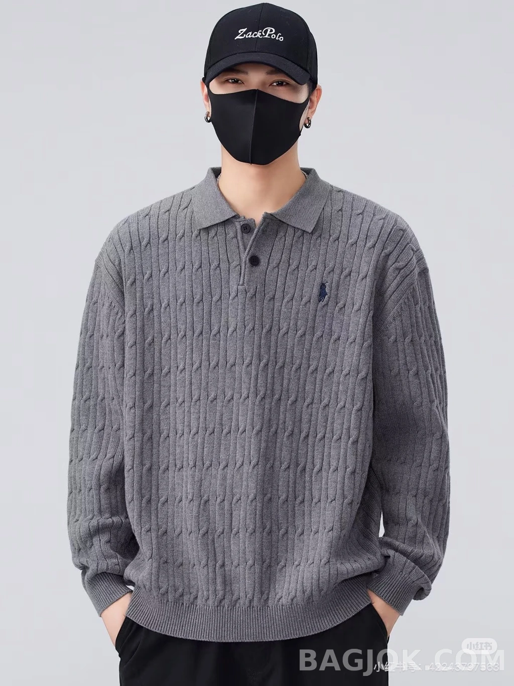 랄프로렌 랄프로렌 꽈배기 니트폴로 상세 이미지