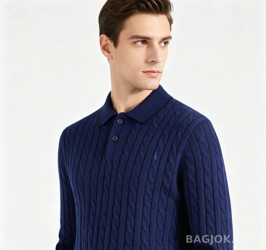 랄프로렌 랄프로렌 꽈배기 니트폴로 상세 이미지