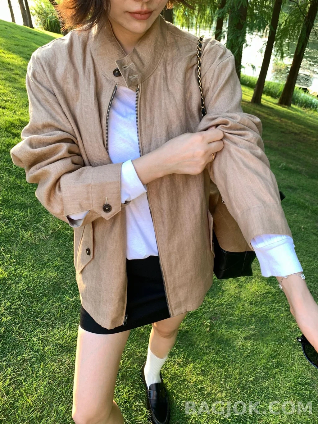 랄프로렌 랄프로렌 양면 스텐카라 집업 재킷 상세 이미지