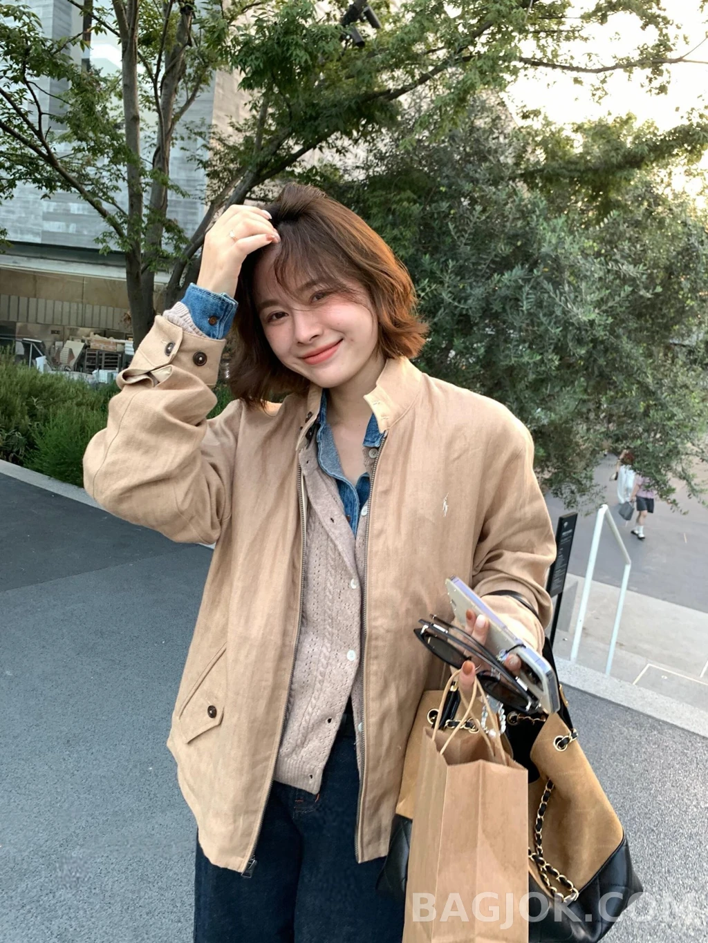랄프로렌 랄프로렌 양면 스텐카라 집업 재킷 상세 이미지