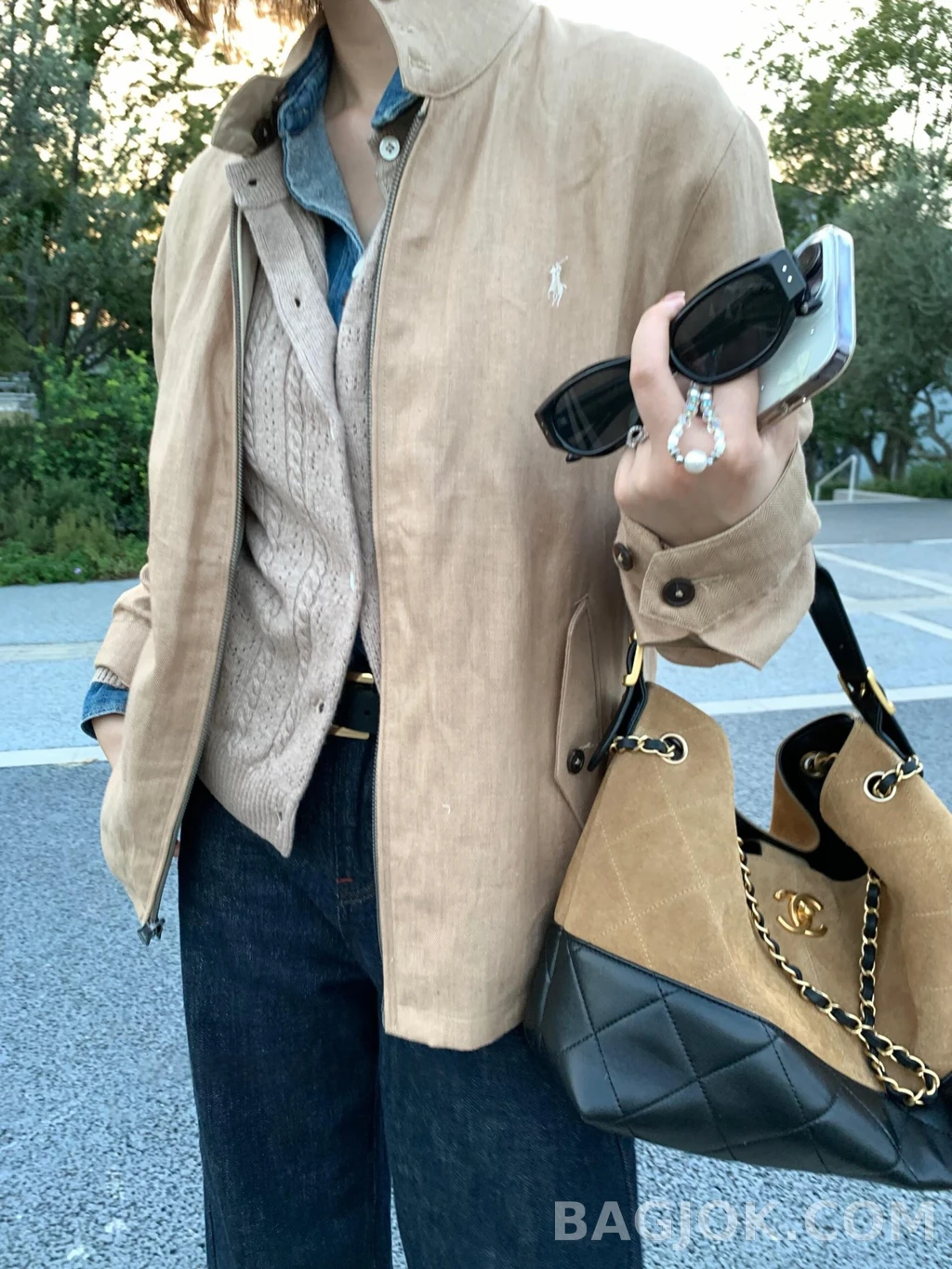 랄프로렌 랄프로렌 양면 스텐카라 집업 재킷 상세 이미지