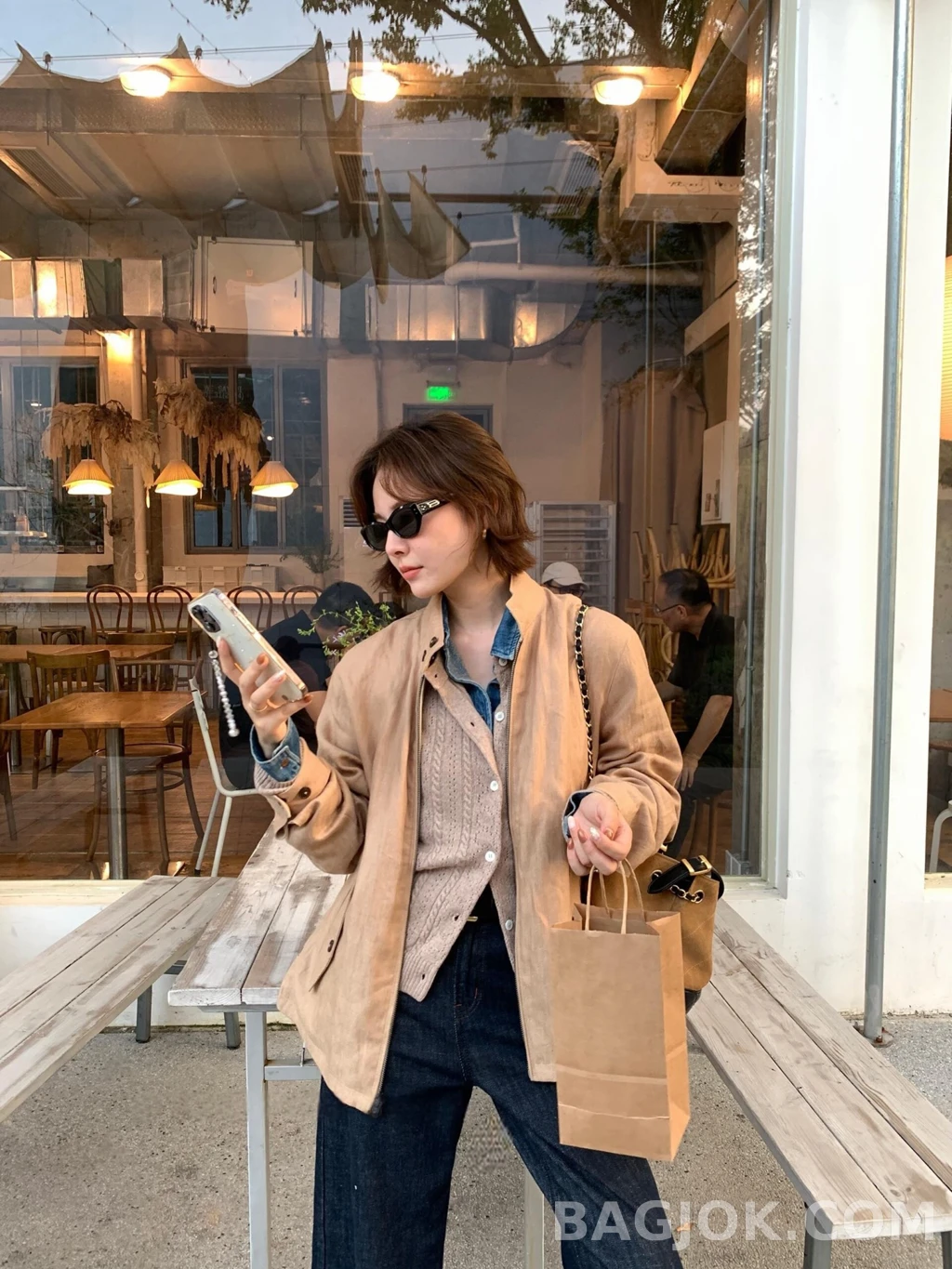 랄프로렌 랄프로렌 양면 스텐카라 집업 재킷 상세 이미지